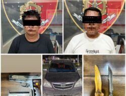 Membawa Senpi Rakitan Dan Badik, Dua Pria Terjaring Razia Polres Mesuji