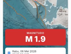 Gempa Magnitudo 1,9 SR Guncang Tanggamus Lampung