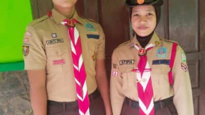 Dewa dan Athifa Terpilih Jadi Pratama Baru SMPN 7 Kotabumi dalam Muslang ke-41