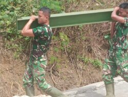 Jembatan Perintis Garuda Kecamatan Tanjung Raja Terus Di Kebut Kodim 0412 Lampung Utara