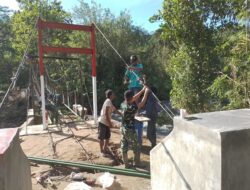 Jembatan Gantung Perintis Garuda Kodim 0412 Di Tulung Balak Masuki Tahap Akhir