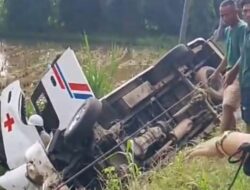Ini Kronologi Ambulans Lapas Kotabumi Terguling ke Sawah Saat Bawa Pasien Warga Binaan