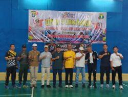 Hari Bhayangkara ke-80, Kapolres Lampung Utara Buka Turnamen Bulu Tangkis Beregu U-40