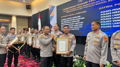 Polres Mesuji Raih Dua Penghargaan, Kapolres : Ini Hasil Kerja Kolektif