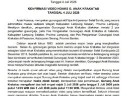 Badan Geologi, Video Erupsi GAK Yang Beredar Tidak Benar (HOAKS)
