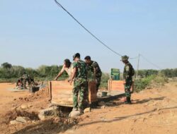 Perkuat Infrastruktur Desa, Satgas TMMD ke-129 Kodim 0412 Lampura Kebut Bangun Leneng Gorong-Gorong