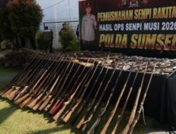 Operasi Senpi Musi 2026, Polda Sumsel Musnahkan 397 Senjata Rakitan, 31 Tersangka Diringkus