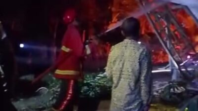 Tak Sempat Selamatkan Diri, Kakek Wajran dan Nenek Apong Tewas dalam Kebakaran Rumah Di Lamsel