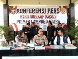 Kapolres Lampung Utara Gelar Press release, Ungkap Pelaku Pembunuhan