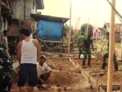 Kodim 0412 Lampung Utara Gerak RTLH, MCK Dan Sumur Bor Di Desa Baru Raharja