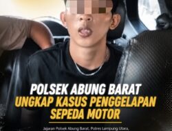 Polsek Abung Barat Ringkus Tersangka Penggelapan Motor