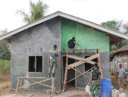 Rehabilitasi Bedah Rumah TMMD Ke-129 di Lampung Utara Masuki Tahap Finishing