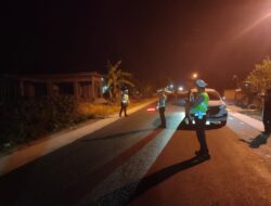 Satlantas Polres Lampung Utara Patroli Light Blue, Pantau Titik Rawan Demi Jalur Lintas Sumatera yang Aman dan Kondusif