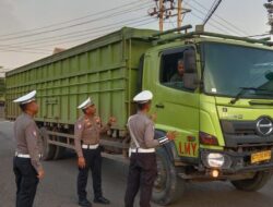 Sat Lantas Galakan Zero ODOL (Over Dimensi dan Over Loading) di Jalinsum Lampura