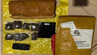 Polda Lampung Gagalkan Penyelundupan 6 Kg Ganja Jaringan Medan–Bali, Dua Tersangka Ditangkap