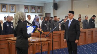 Wagub Jihan Nurlela Lantik Indra Sanjaya sebagai Kepala Biro Adpim Setda Provinsi Lampung