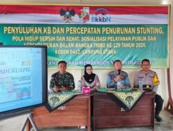 Gebrak Stunting dan Tertib Adminduk, Satgas TMMD ke-129 Kodim 0412 Lampura Suntik Kesadaran Warga Sungkai Utara