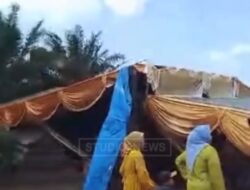Pesta Pernikahan Berubah Panik, Tenda Ambruk Diterjang Angin Kencang Begini Nasib Tamu Undangan