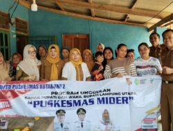 Komitmen Nyata Pemerintah Daerah, Puskesmas Kotabumi II Gelar Program Puskesmas Mider di Desa Alam Jaya