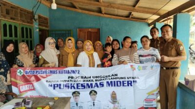 Komitmen Nyata Pemerintah Daerah, Puskesmas Kotabumi II Gelar Program Puskesmas Mider di Desa Alam Jaya