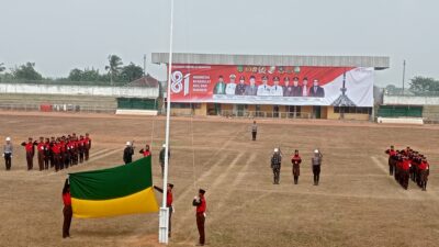 Gladi Bersih HUT ke-81 RI, 69 Paskibraka Lampung Utara Siap Kibarkan Sang Merah Putih