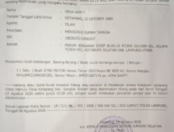 Iklan Kehilangan STNK Motor Atas Nama Vera Santy