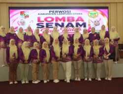 Gebyar HUT ke-81 RI, Perwosi Lampung Utara Sukses Gelar Lomba Senam “Payu Kidah”