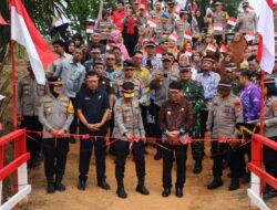 Kapolda Lampung Resmikan Jembatan Presisi Merah Putih di Lampung Utara