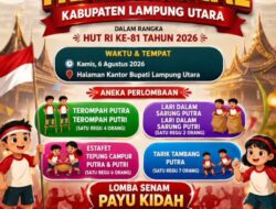 Menyambut HUT ke-81 RI, Pemkab Lampung Utara Gelar Lomba Olahraga Tradisional