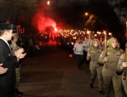Cahaya Perjuangan Menembus Malam, Ribuan Obor Mengangkasa di Lampung Selatan  
