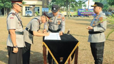 AKBP Himmawan Setiawan Pimpin Sertijab Wakapolres dan Pelantikan Pejabat Utama Polres Tubaba
