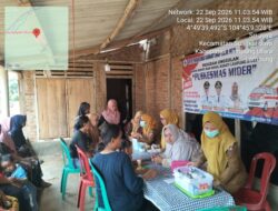 Permudah Layanan Berobat Gratis, Puskesmas Mider Cempaka Sambangi Warga Desa Cahaya Makmur
