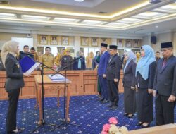 Wagub Jihan Lantik dan Ambil Sumpah 5 Pejabat Pemprov Lampung 