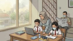 KBM Daring, Menjadi Guru Dadakan dengan Materi Pembelajaran Yang Bikin Kening Orang Tua Mengerut