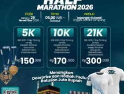 Siapkan Langkahmu! PWI Half Marathon 2026 Panggil Para Pelari, Pendaftaran Mudah dan Hadiah Ratusan Juta Menanti