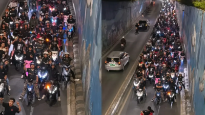Gerombolan Motor Resahkan Pengguna Jalan di Underpass ZA Pagar Alam, Polresta Bandar Lampung Kantongi Nama Inisiator