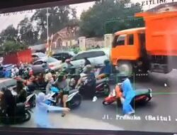 Polresta Bandar Lampung Gelar Olah TKP, Kecelakaan Beruntun di Jalan Pramuka Bandar Lampung