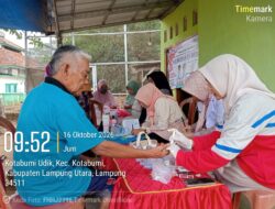 Mendekatkan Pelayanan Kesehatan, Puskesmas Kotabumi 1 Gelar Program ‘Puskesmas Mider’ di Sindang Sari