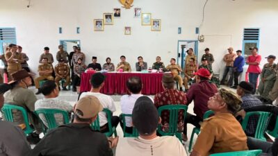 Bupati Lampung Utara dan Forkopimda Turun Tangan Mediasi Polemik Tapal Batas di Tanjung Selamat