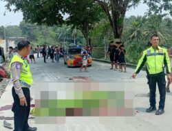 Truk Fuso Diduga Rem Blong Hantam 4 Kendaraan di Pringsewu, Dua Pelajar SMP Tewas