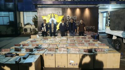 Satreskrim Polres Tulang Bawang Limpahkan Perkara Rokok Ilegal 105 Karton ke Bea Cukai Bandar Lampung